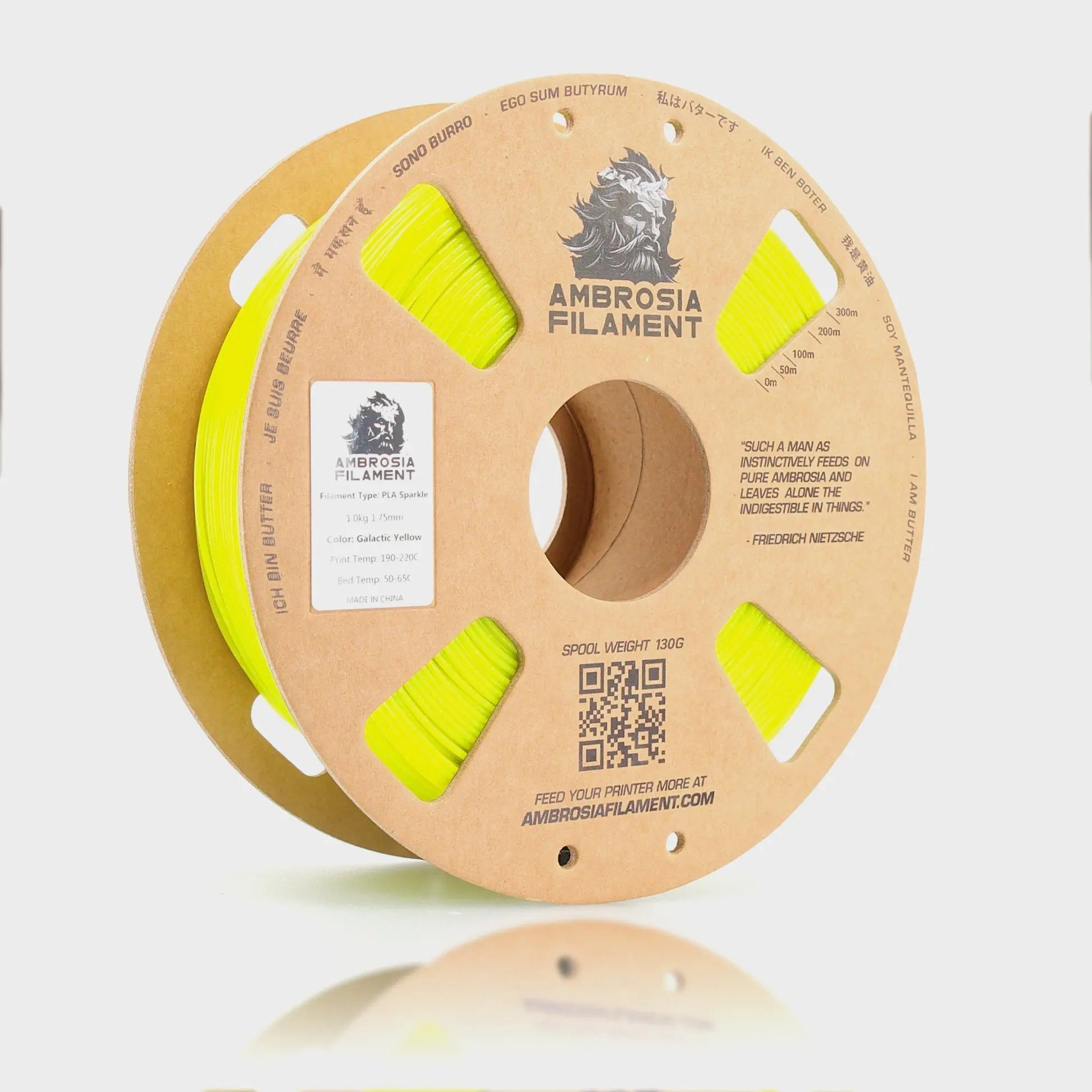 AMBROSIA Galactic (Sparkle) PLA Filament of the Gods - 1KG Bambu AMS Friendly Cardboard Spools Premium 3D Printing Filament   Filament  19.99 3DPrintiverse.com