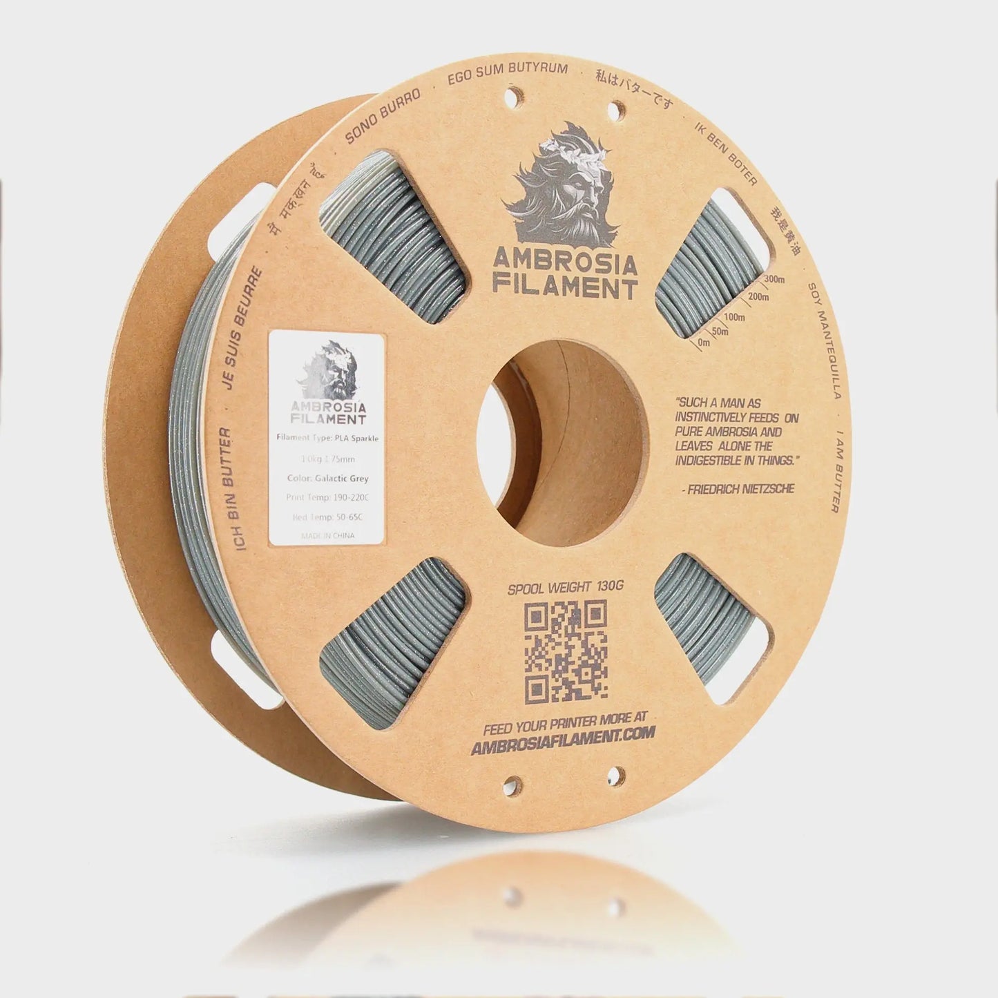 AMBROSIA Galactic (Sparkle) PLA Filament of the Gods - 1KG Bambu AMS Friendly Cardboard Spools Premium 3D Printing Filament   Filament  19.99 3DPrintiverse.com