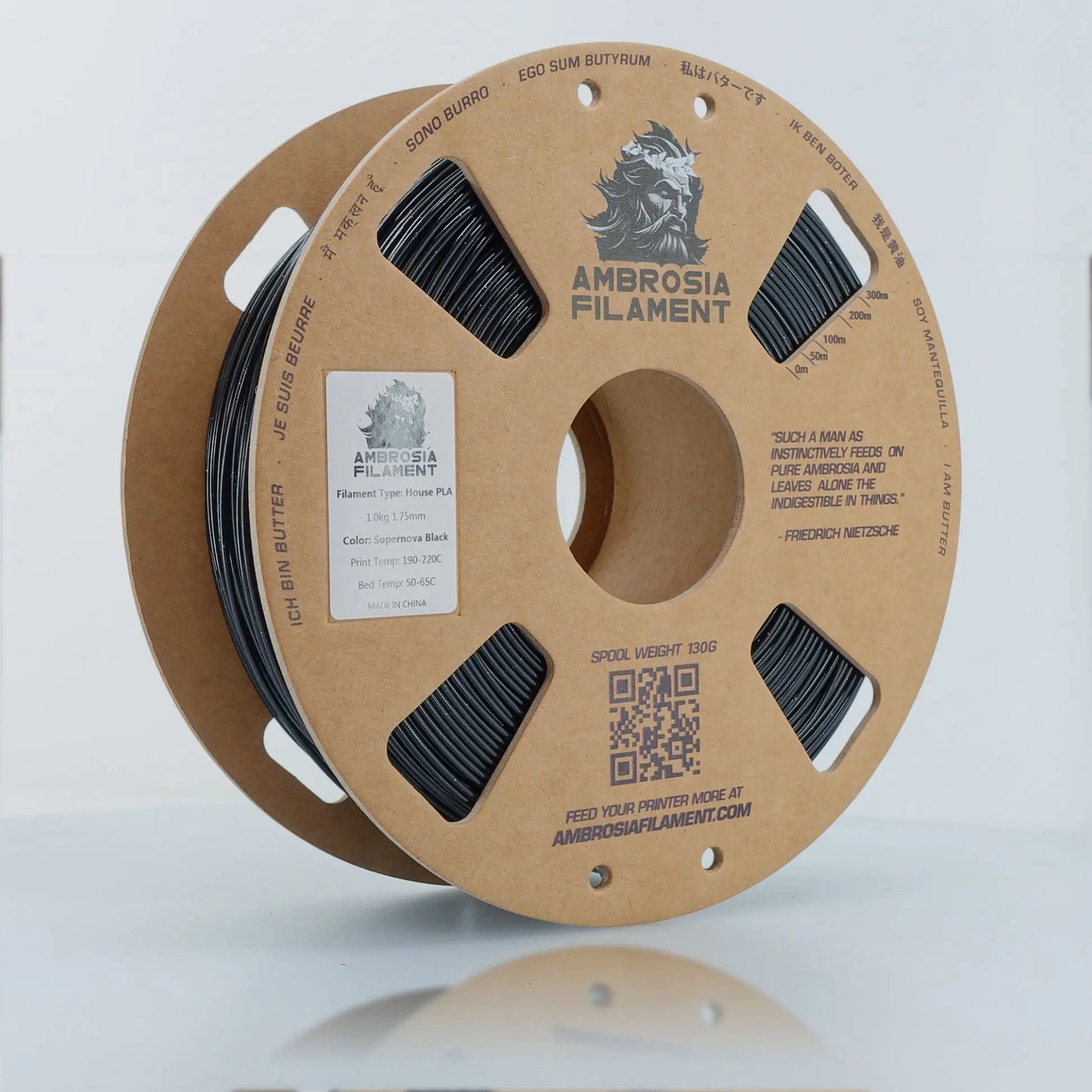 AMBROSIA Galactic (Sparkle) PLA Filament of the Gods - 1KG Bambu AMS Friendly Cardboard Spools Premium 3D Printing Filament   Filament  19.99 3DPrintiverse.com