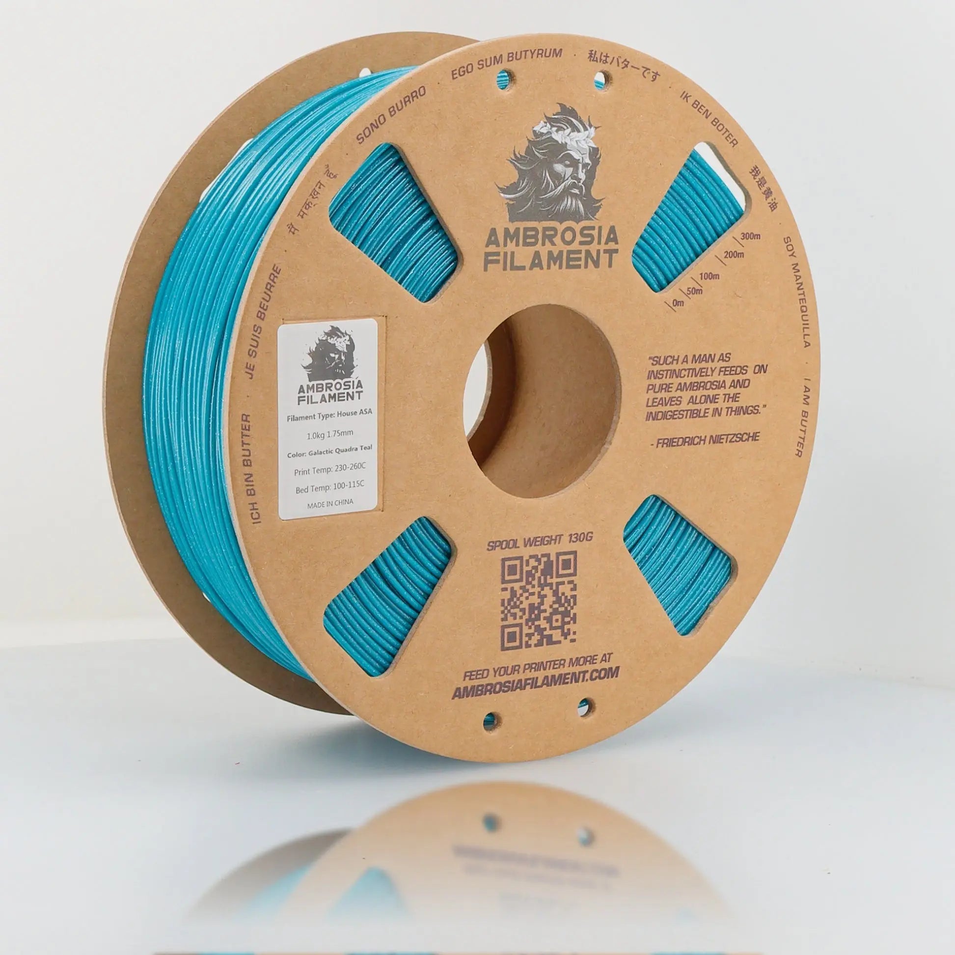 AMBROSIA Galactic (Sparkle) PLA Filament of the Gods - 1KG Bambu AMS Friendly Cardboard Spools Premium 3D Printing Filament   Filament  19.99 3DPrintiverse.com