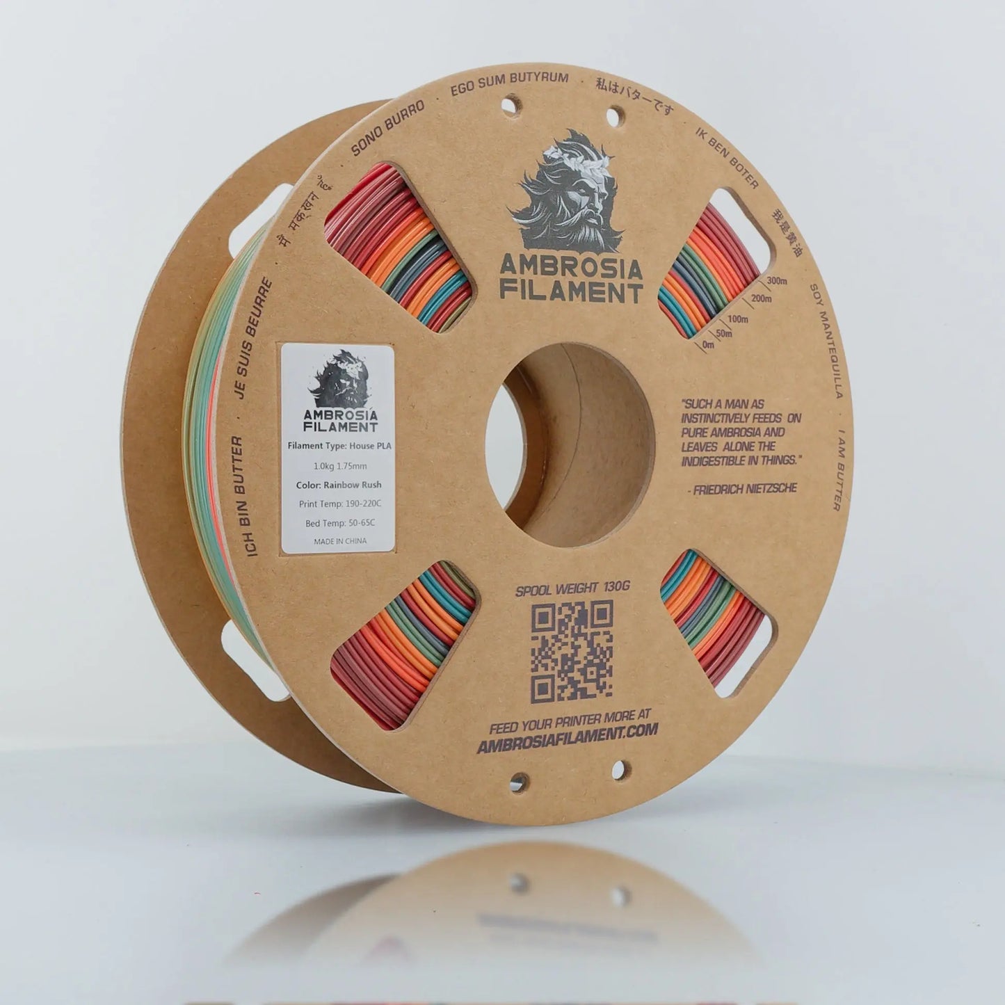 AMBROSIA PLA Filament of the Gods - 1KG Bambu AMS Friendly Cardboard Spools Premium 3D Printing Filament   Filament  19.99 3DPrintiverse.com