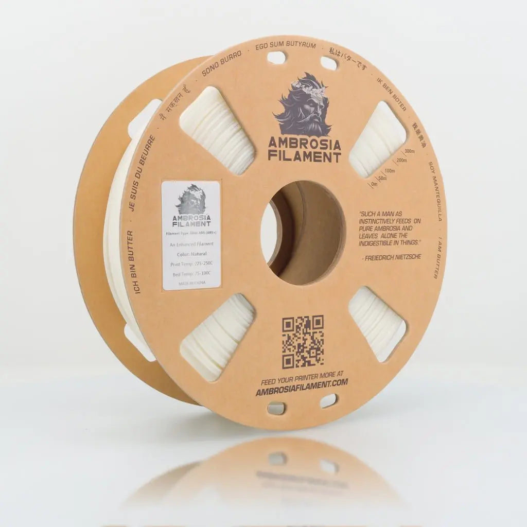 AMBROSIA Über ABS Filament of the Gods - 1KG Bambu AMS Friendly Cardboard Spools Premium 3D Printing Filament ABS+   Filament  20.99 3DPrintiverse.com