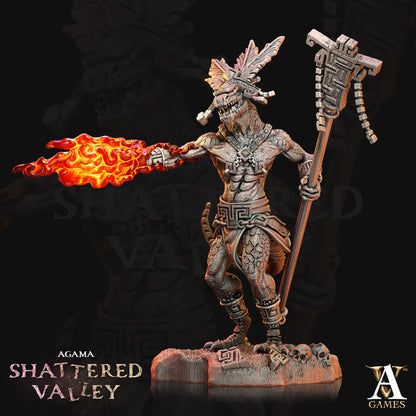 3D Printed Archvillain Games Agama Ajkin Agama Shattered Valley 28 32mm D&D 3D Printing Boss