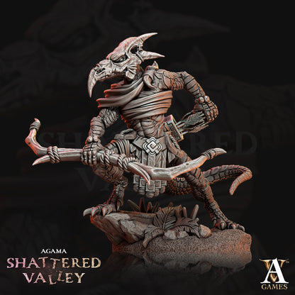 3D Printed Archvillain Games Agama Shattered Valley - Agama Jungle Scouts 28mm 32mm D&D 3D Printing Boss