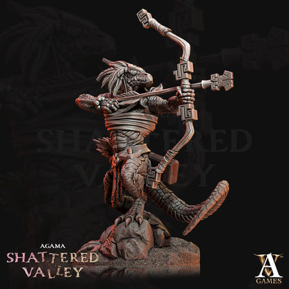 3D Printed Archvillain Games Agama Shattered Valley - Agama Jungle Scouts 28mm 32mm D&D 3D Printing Boss