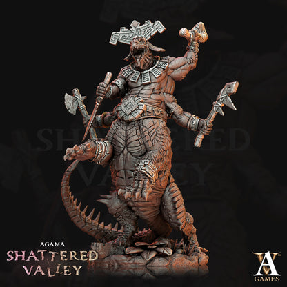 3D Printed Archvillain Games Agama Shattered Valley - Agama Telcoans 28mm 32mm D&D 3D Printing Boss