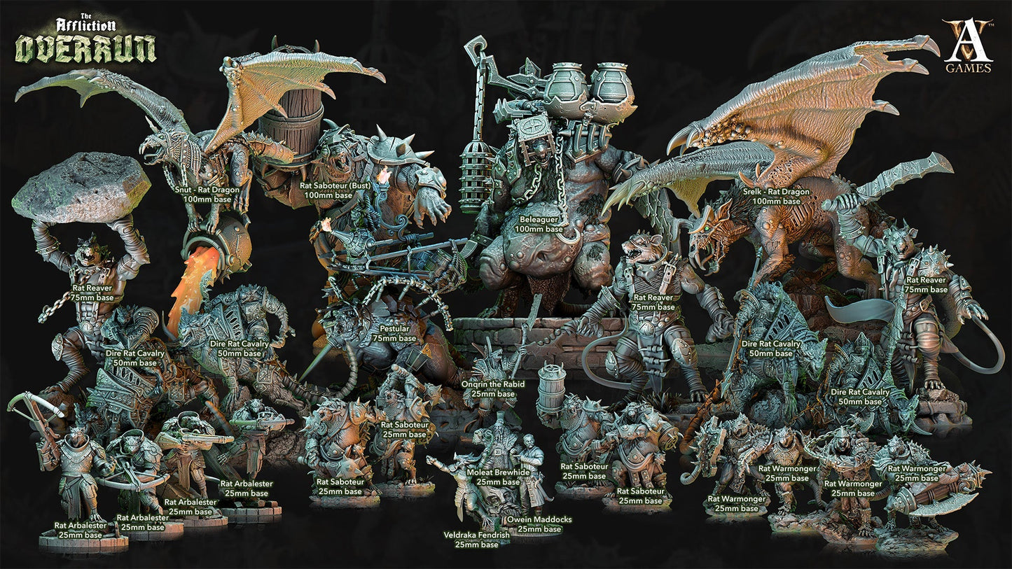 3D Printed Archvillain Games Affliction Overrun - Beleaguer 28mm 32mm D&D 3D Printing Boss