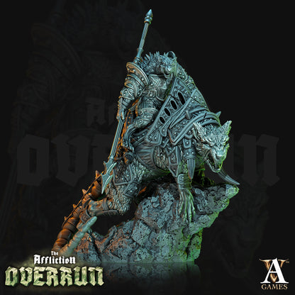 3D Printed Archvillain Games Affliction Overrun - Dire Rat Riders 28mm 32mm D&D 3D Printing Boss