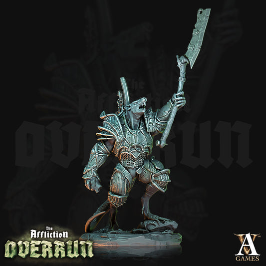 3D Printed Archvillain Games Affliction Overrun - Onqrin the Rabid 28mm 32mm D&D 3D Printing Boss