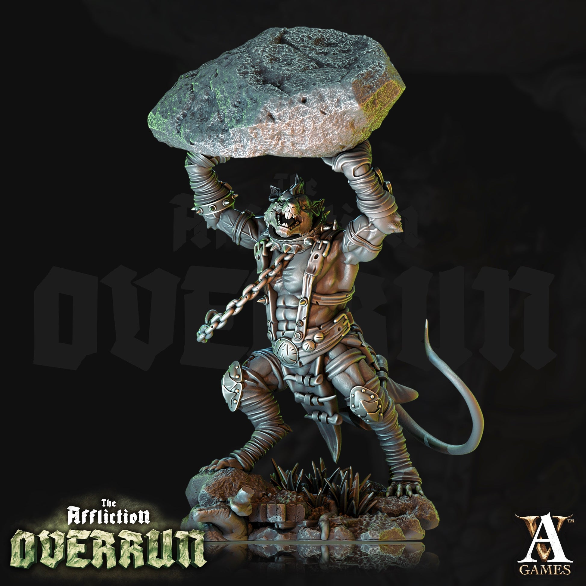 3D Printed Archvillain Games Affliction Overrun - Rat Reavers 28mm 32mm D&D 3D Printing Boss