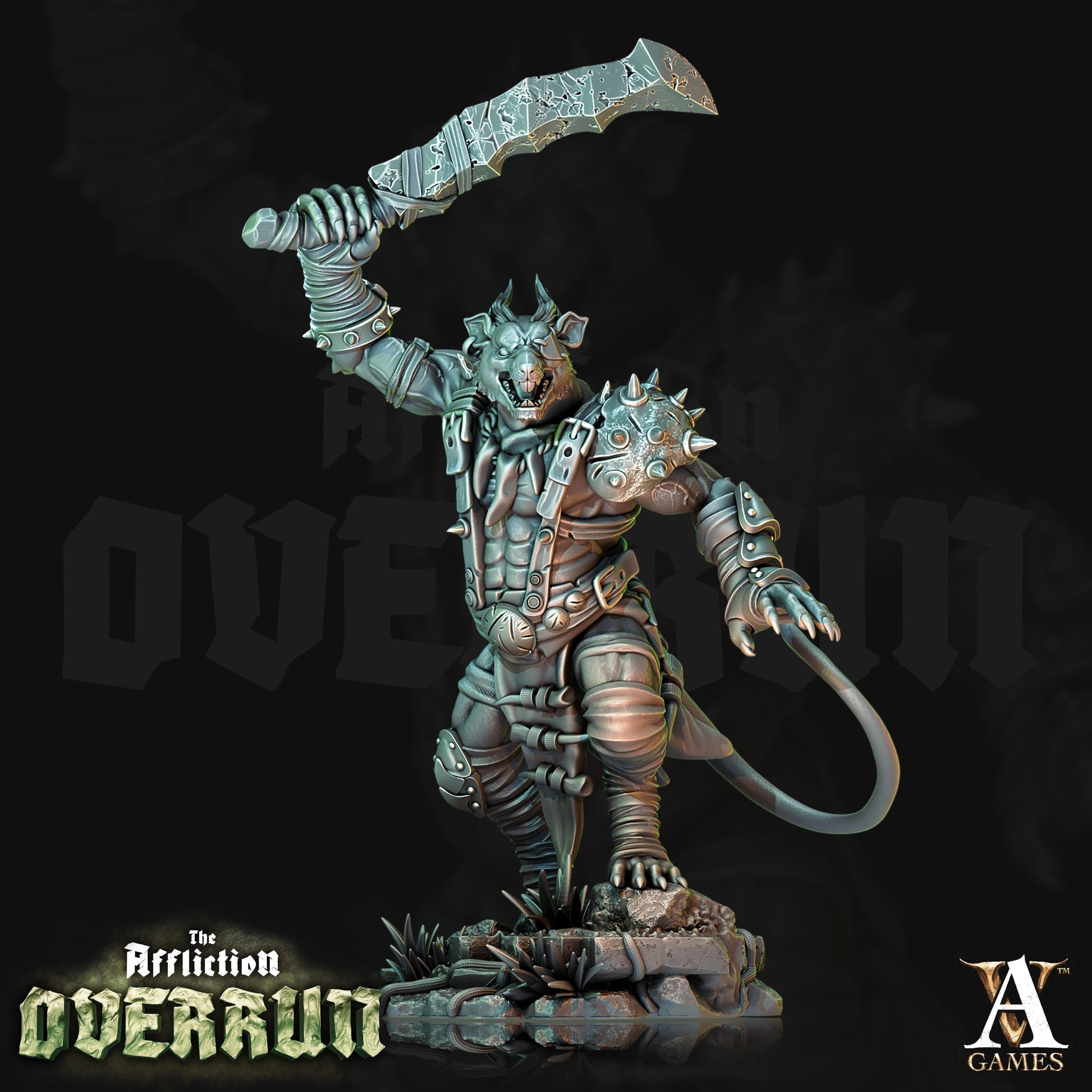 3D Printed Archvillain Games Affliction Overrun - Rat Reavers 28mm 32mm D&D 3D Printing Boss