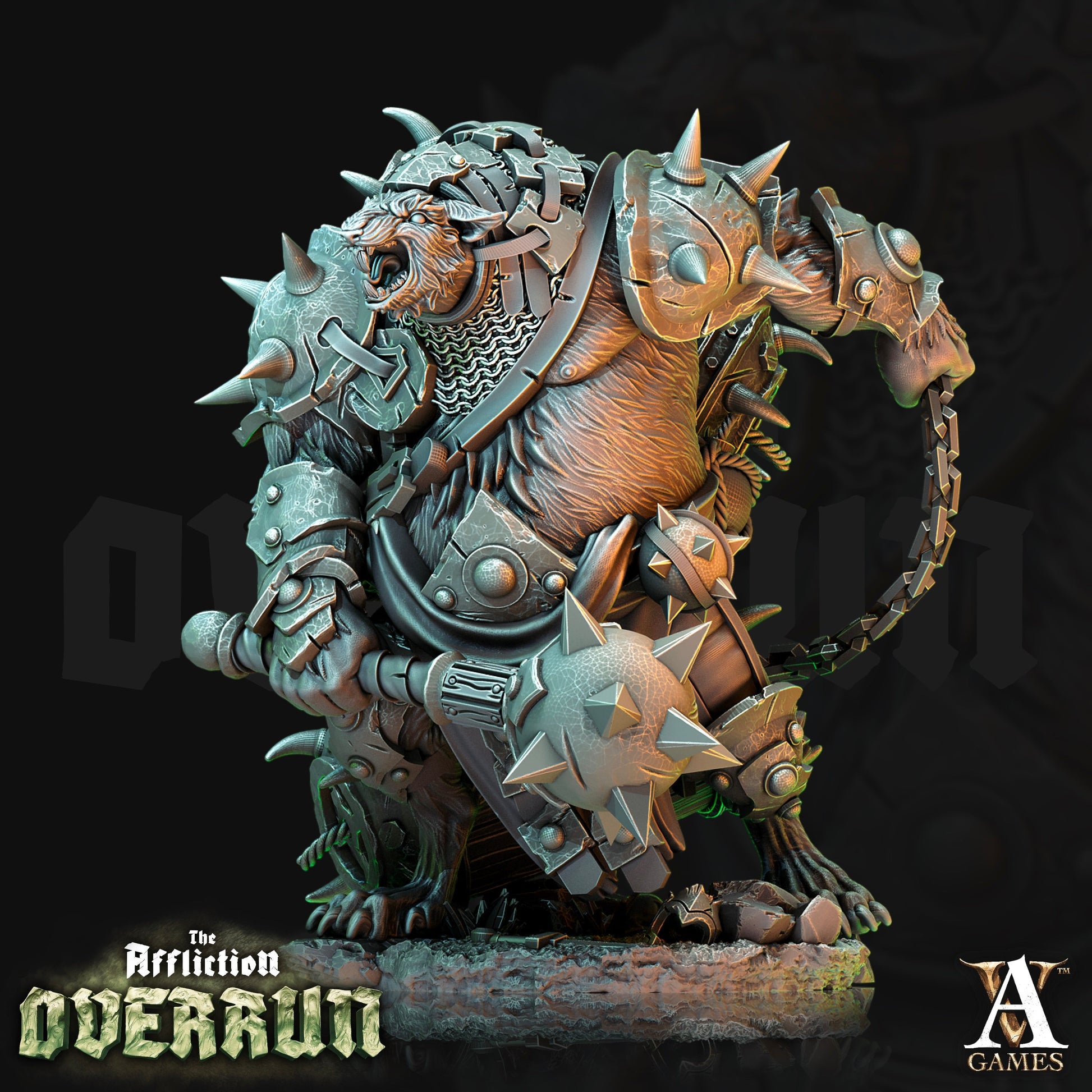 3D Printed Archvillain Games Affliction Overrun - Rat Saboteurs 28mm 32mm D&D 3D Printing Boss