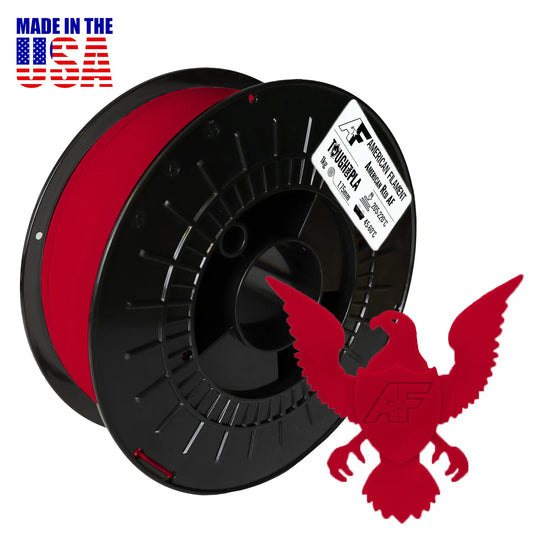 American Red AF 1.75mm Tough Pro PLA+ Filament Made in the USA!   Tough Pro PLA+   3DPrintiverse.com