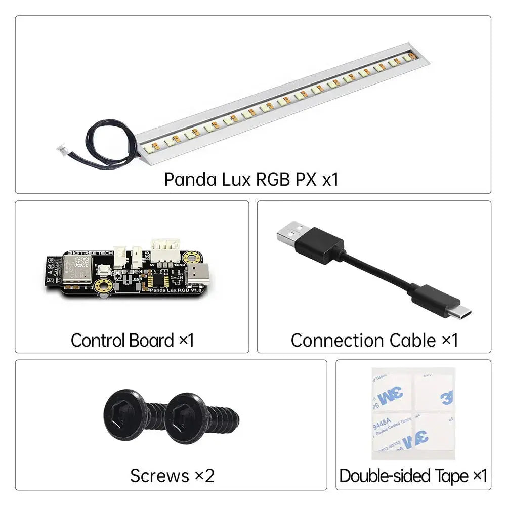 BIQU Panda Lux RGB Kit PX – ESP32 Smart Control, Magnetic Mount, High-Brightness RGBW, Printer Status Sync   3D Printer Accessories   3DPrintiverse.com