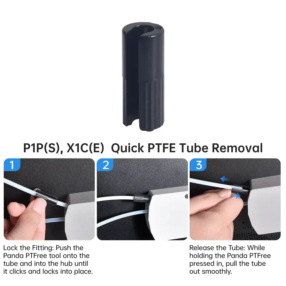BIQU Panda PTFREE - Quick Release PTFE Tube to Reduce Wear on Bambu Printers (A1/P1/X1 Series)   3D Printer Accessories   3DPrintiverse.com