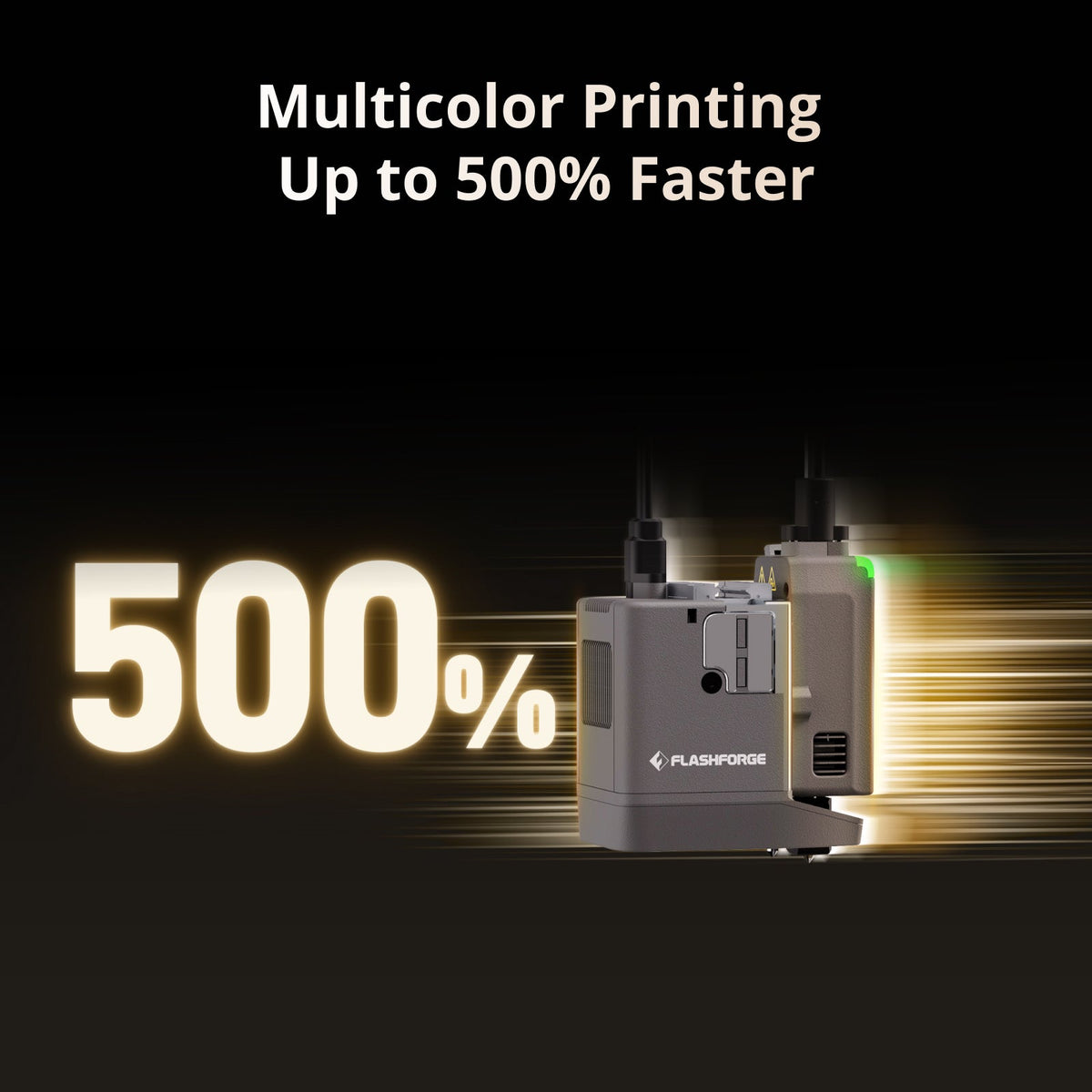 Flashforge Creator 5 Pro multicolor printing up to 500% faster