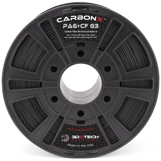 CarbonX Nylon 6+CF (PA6-CF) 3D Printer Filament by 3DXTech Made in USA 500g   Filament   3DPrintiverse.com