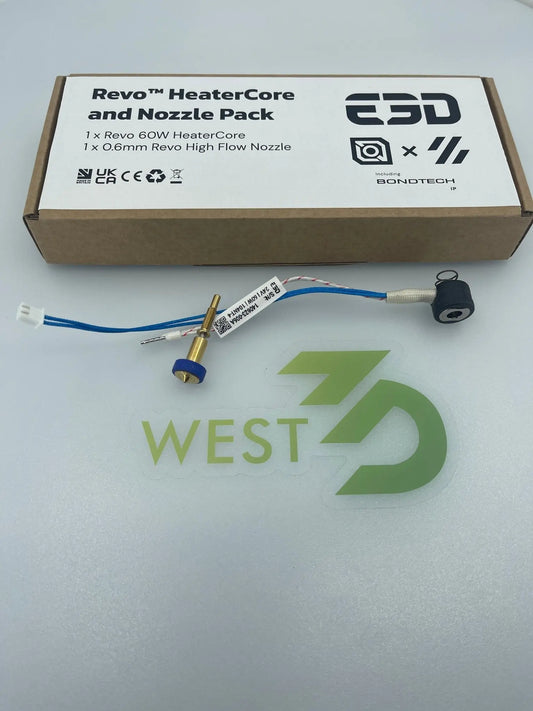 E3D Revo™ High Flow (HF Hotside Kit) with LDO Edition 60w HeaterCore (24V Core) and .6mm High Flow Nozzle      3DPrintiverse.com