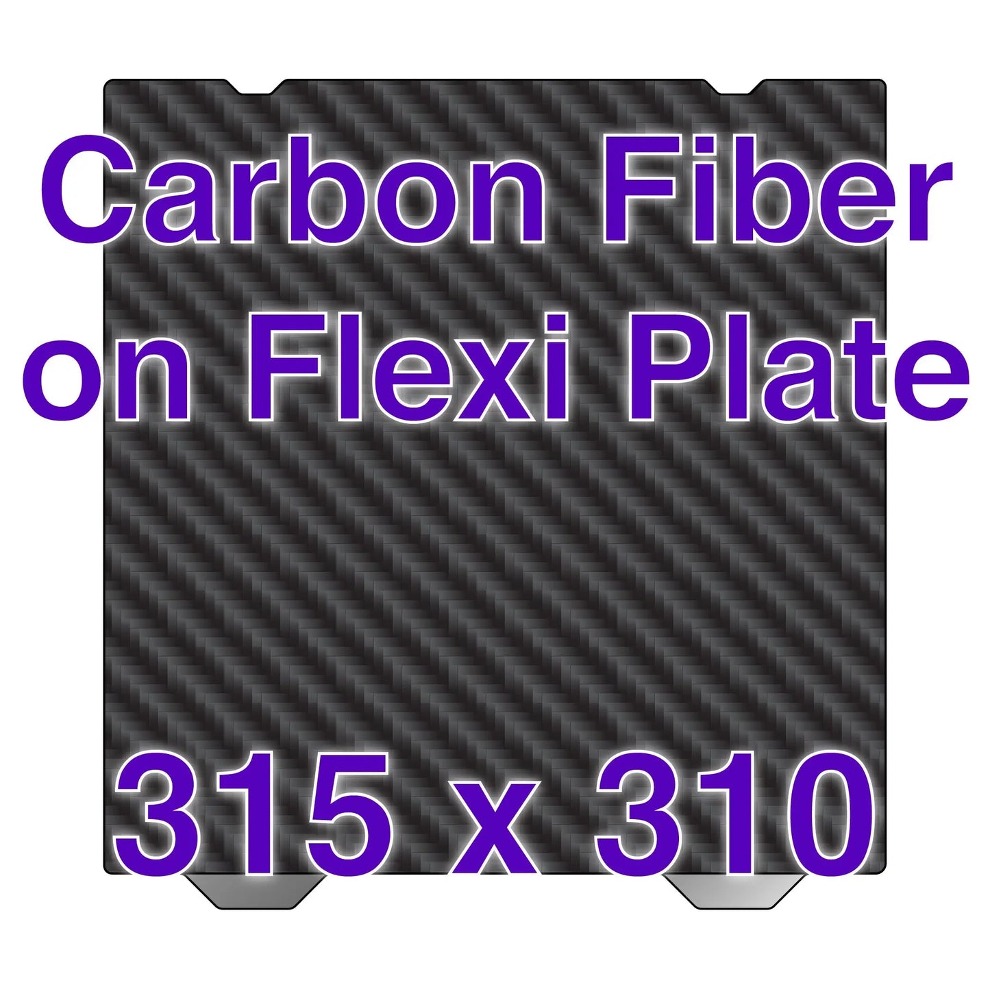 Flexi Plate with Carbon Fiber - Creality K1  Max - 315 x 310   Carbon Fiber on Flexi Plate   3DPrintiverse.com