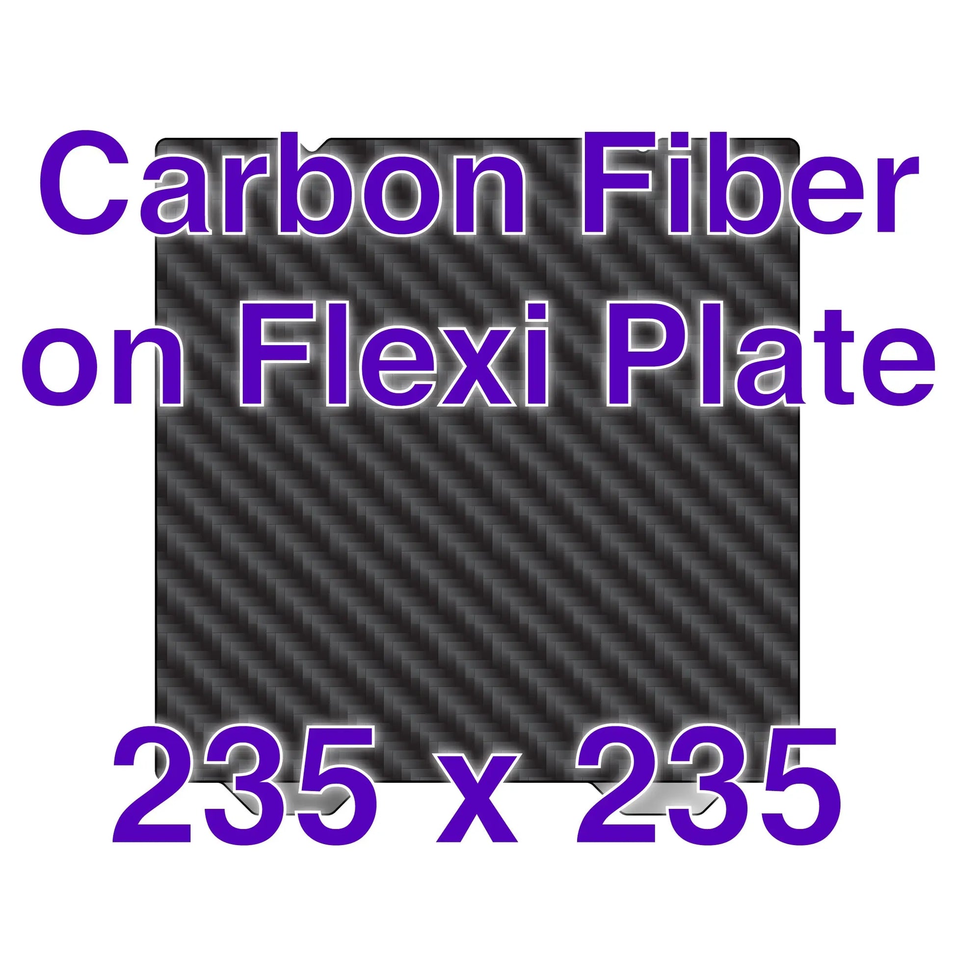 Flexi Plate with Carbon Fiber - Creality K1 and K1C - 235 x 235   Carbon Fiber on Flexi Plate   3DPrintiverse.com