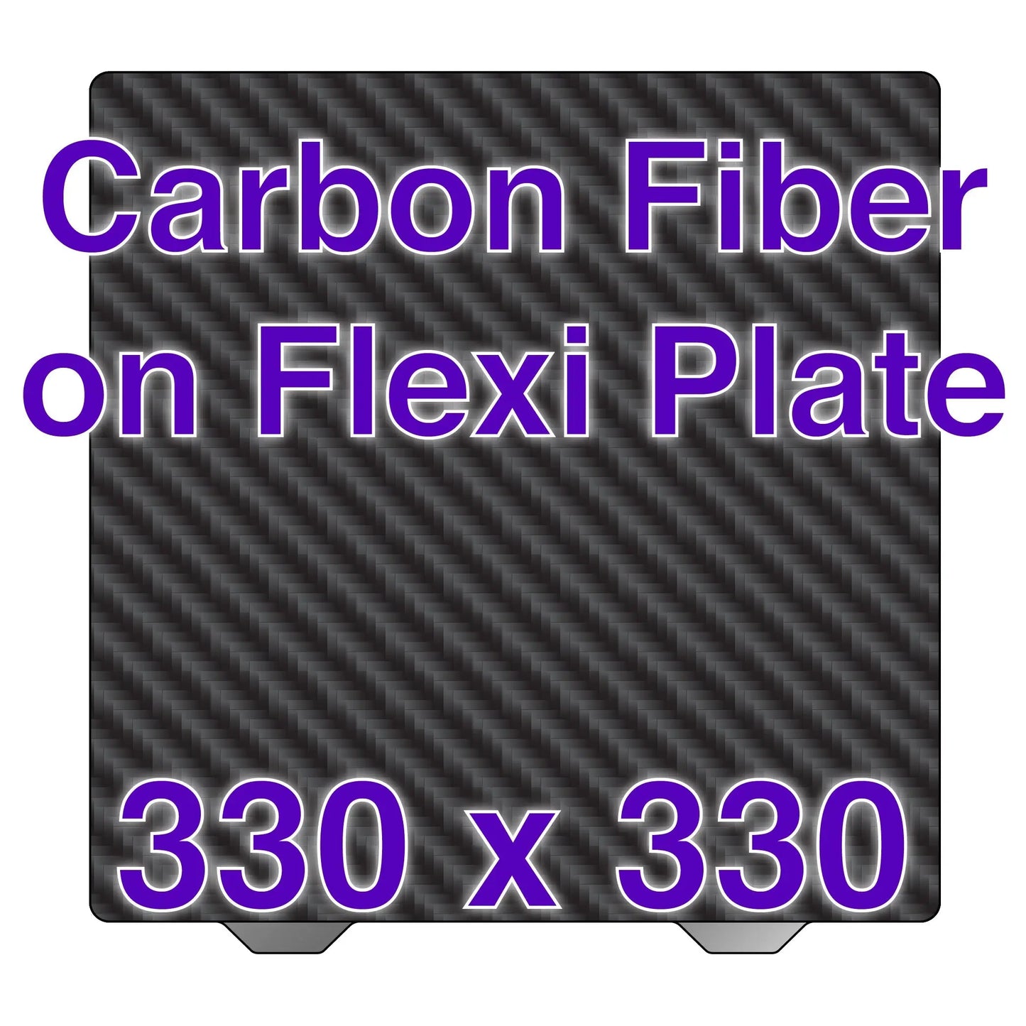 Flexi Plate with Carbon Fiber - Neptune 3 & 4 Plus - 330 x 330   Carbon Fiber on Flexi Plate   3DPrintiverse.com