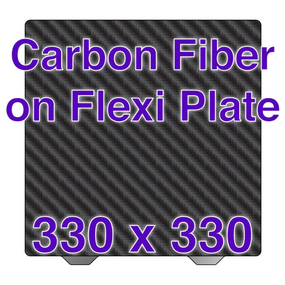 Flexi Plate with Carbon Fiber - Neptune 3 & 4 Plus - 330 x 330   Carbon Fiber on Flexi Plate   3DPrintiverse.com