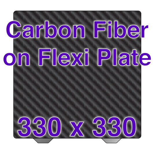 Flexi Plate with Carbon Fiber - Neptune 3 & 4 Plus - 330 x 330   Carbon Fiber on Flexi Plate   3DPrintiverse.com