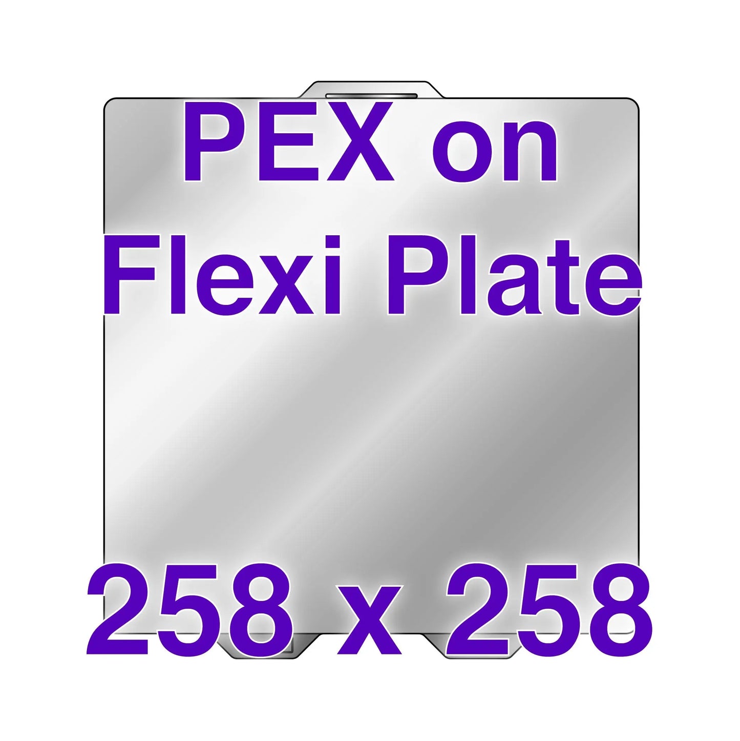 Flexi Plate with PEX - Bambu Lab A1, X1 Series, P1 Series - 258 x 258   PEX on Flexi Plate   3DPrintiverse.com