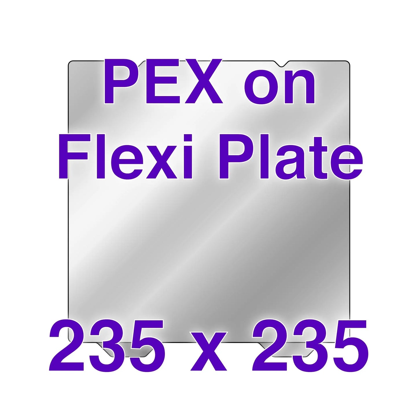 Flexi Plate with PEX - Creality K1C - 235 x 235 w/ Alignment Notches   PEX on Flexi Plate   3DPrintiverse.com