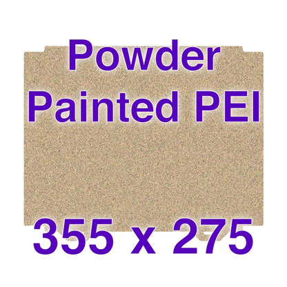 Flexi Plate with Textured ULTEM PEI - 355 x 275 w/ Cut Out Corners   Powder Painted Flexi Plate   3DPrintiverse.com