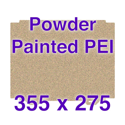 Flexi Plate with Textured ULTEM PEI - 355 x 275 w/ Cut Out Corners   Powder Painted Flexi Plate   3DPrintiverse.com