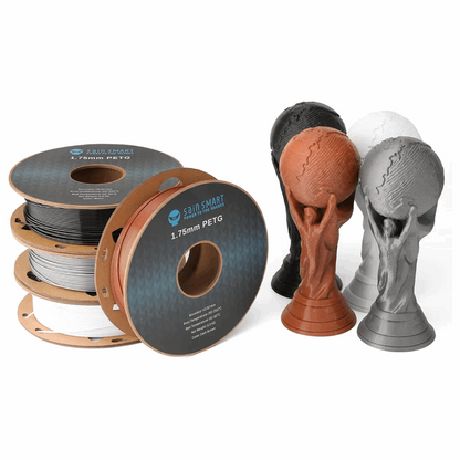 Black, White, Brown, Silver 1.75mm PRO-3 PETG Filament, 500g x 4pack   Filament   3DPrintiverse.com