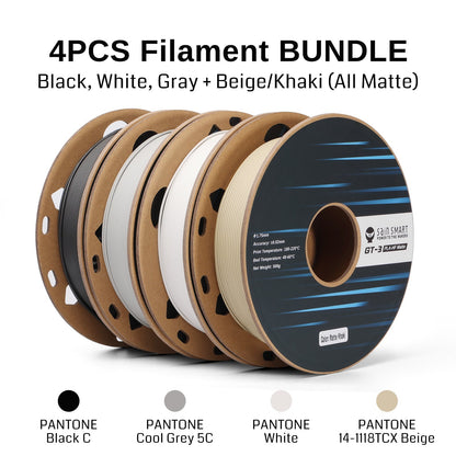 GT-3 High Speed Four-Color Bundle Matte PLA Filament, 1.75mm 500g X 4 Spools, 4.4lbs (2kg) Blue, Green, Violet, Indigo   Filament   3DPrintiverse.com