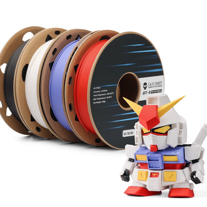 GT-3 High Speed Four-Color Bundle Matte PLA Filament, 1.75mm 500g X 4 Spools, 4.4lbs (2kg) Blue, Green, Violet, Indigo   Filament   3DPrintiverse.com