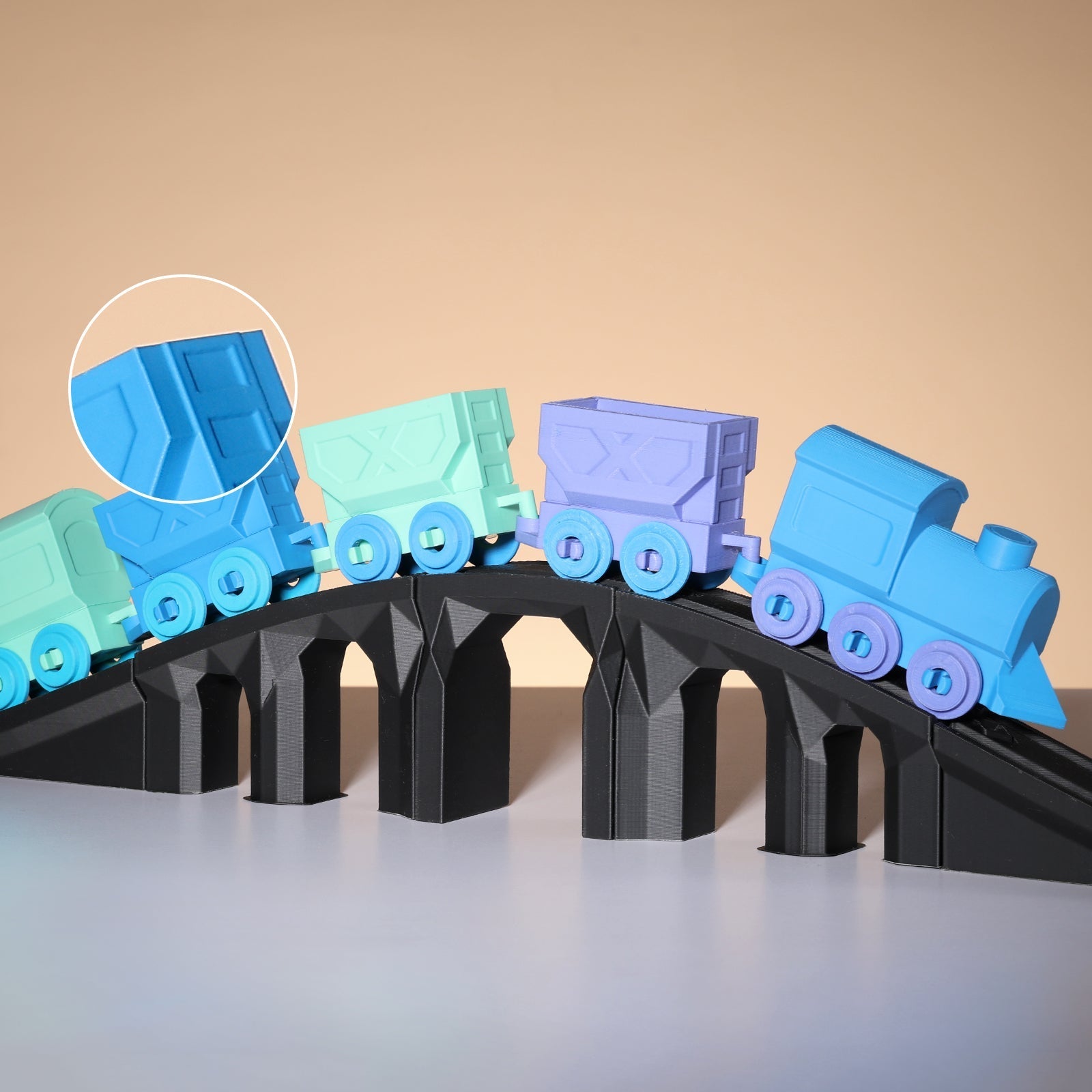 GT-3 High Speed Four-Color Bundle Matte PLA Filament, 1.75mm 500g X 4 Spools, 4.4lbs (2kg) Blue, Green, Violet, Indigo   Filament   3DPrintiverse.com