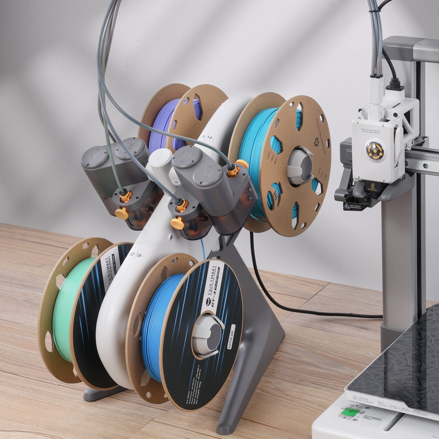 GT-3 High Speed Four-Color Bundle Matte PLA Filament, 1.75mm 500g X 4 Spools, 4.4lbs (2kg) Blue, Green, Violet, Indigo   Filament   3DPrintiverse.com
