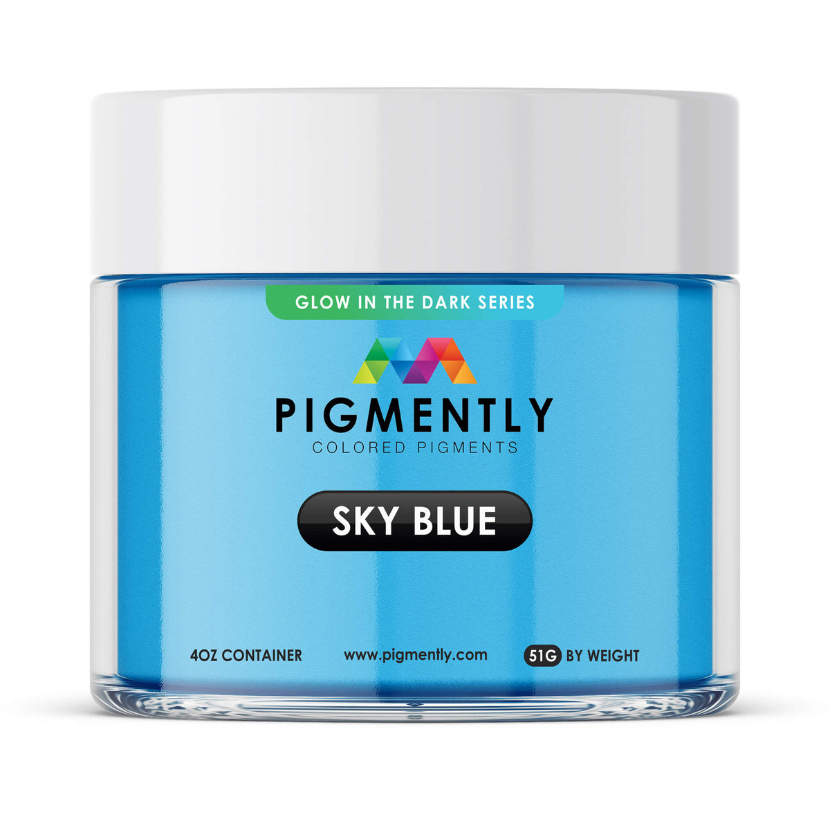 Sky Blue Glow in the Dark Epoxy Powder Pigment   Epoxy Colors   3DPrintiverse.com