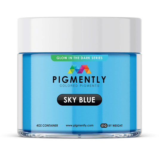 Sky Blue Glow in the Dark Epoxy Powder Pigment   Epoxy Colors   3DPrintiverse.com