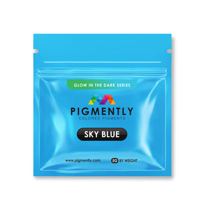 Sky Blue Glow in the Dark Epoxy Powder Pigment   Epoxy Colors   3DPrintiverse.com