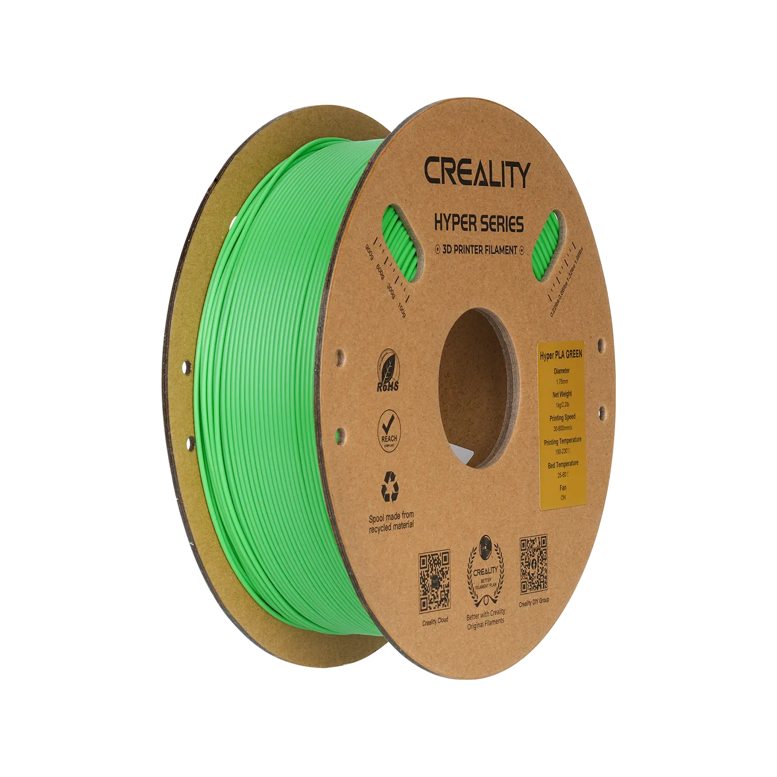 Hyper Series PLA 3D Printing Filament 1kg   PLA  17.99 3DPrintiverse.com