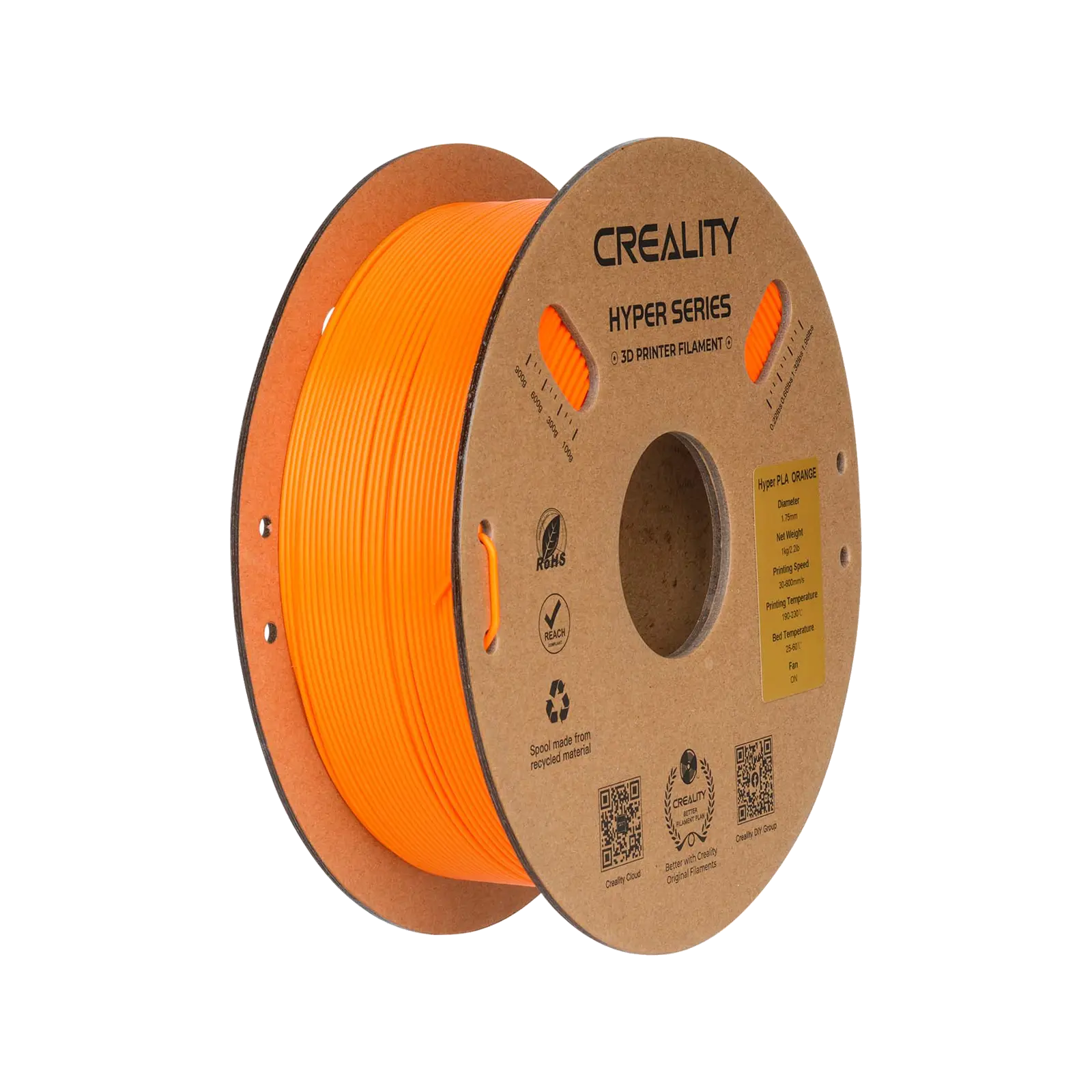 Hyper Series PLA 3D Printing Filament 1kg   PLA  17.99 3DPrintiverse.com