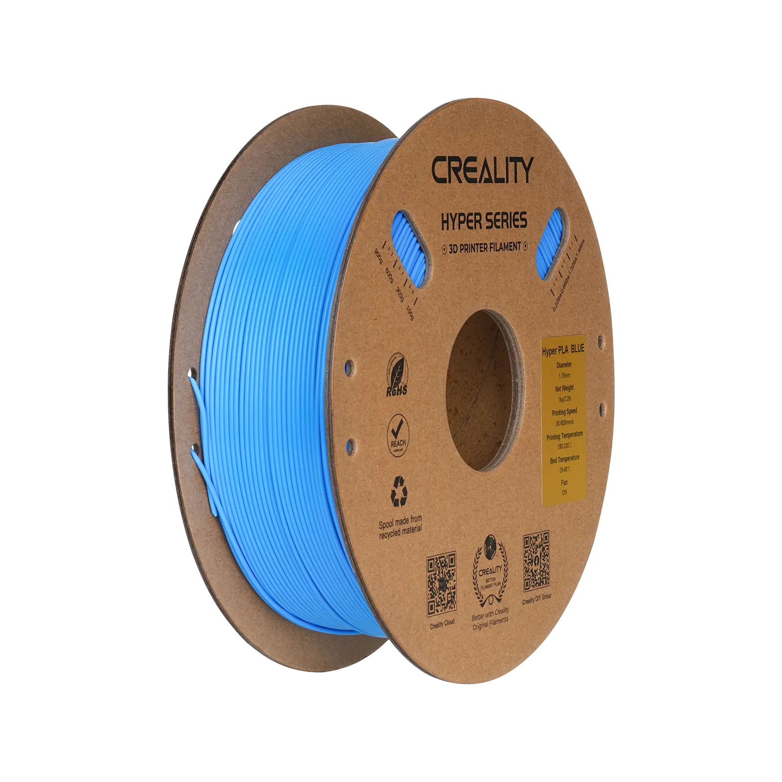 Hyper Series PLA 3D Printing Filament 1kg   PLA  17.99 3DPrintiverse.com