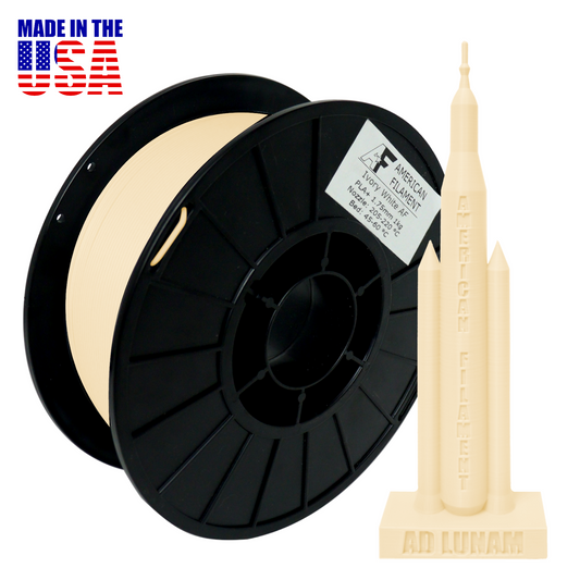 Ivory White AF 1.75mm PLA+ Filament Made in the USA! American Filament