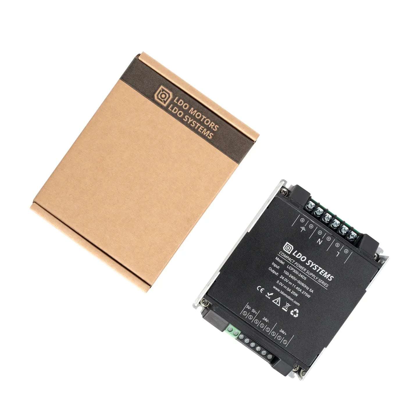 LDO LCP300-24D5 300W 24V and 5V Compact Power Supply (PSU)   Power Supplies   3DPrintiverse.com