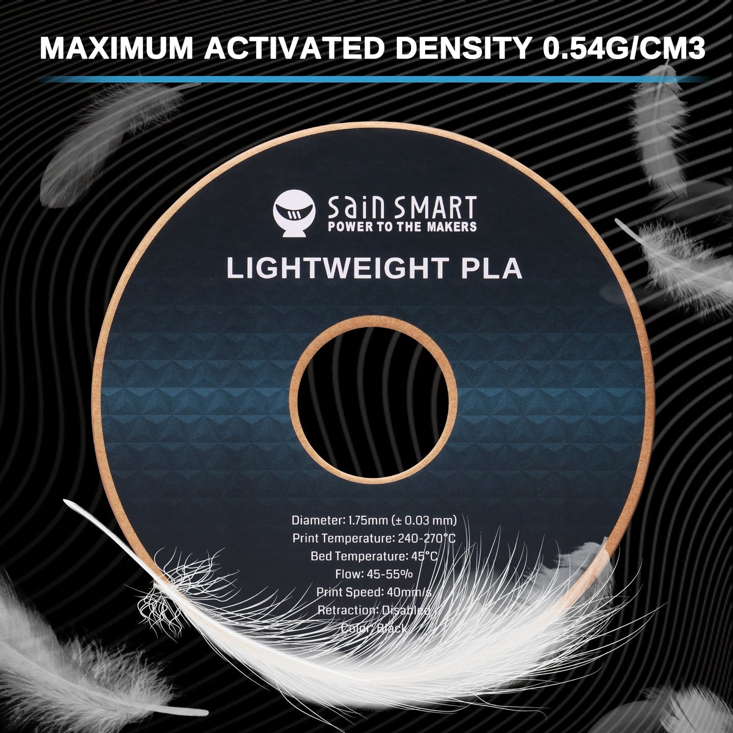 LW-PLA Filament, 1.75mm, Black & White, 1KG, Lightweight Low-Density Active Foaming PLA for 3D Print RC Planes Drone Parts   Filament   3DPrintiverse.com