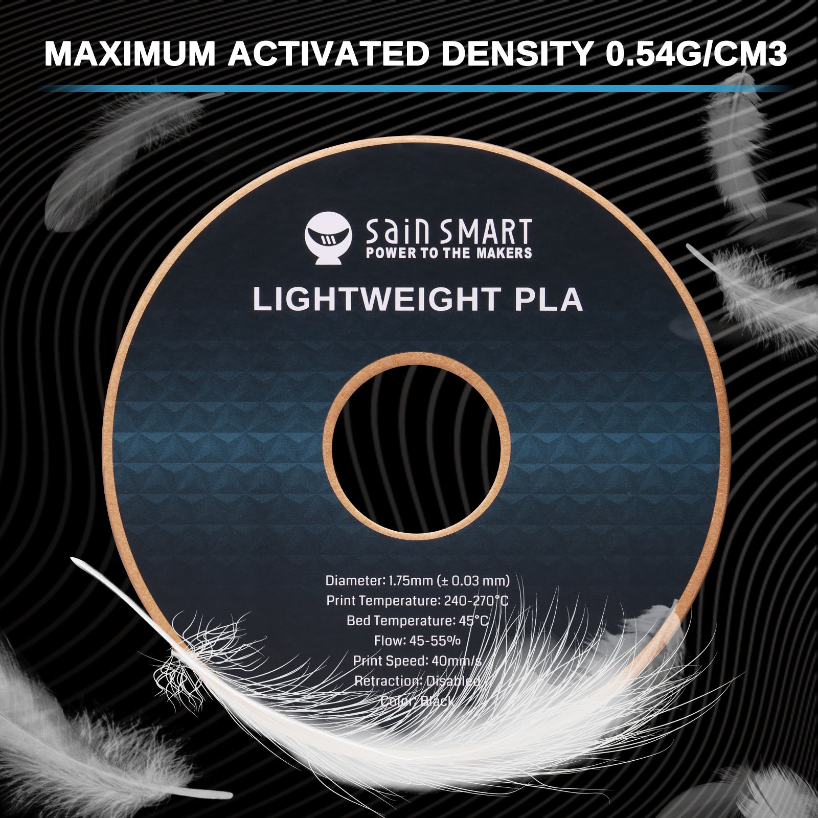 LW-PLA Filament, 1.75mm, Black & White, 1KG, Lightweight Low-Density Active Foaming PLA for 3D Print RC Planes Drone Parts   Filament   3DPrintiverse.com