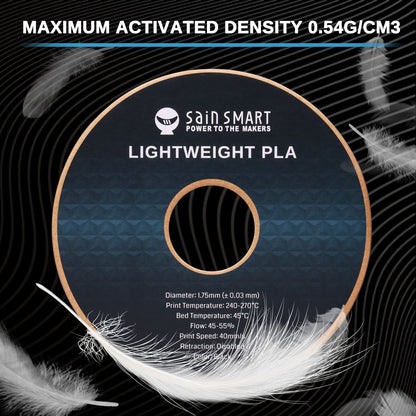 LW-PLA Filament, 1.75mm, Black & White, 1KG, Lightweight Low-Density Active Foaming PLA for 3D Print RC Planes Drone Parts   Filament   3DPrintiverse.com