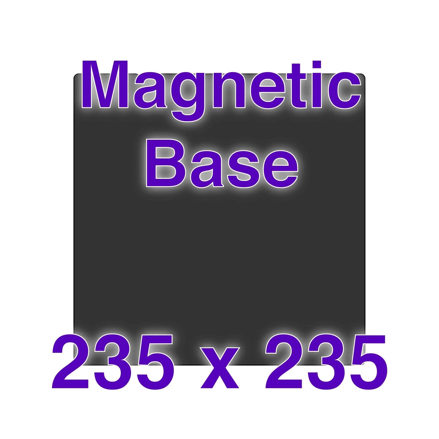 Magnetic Base - 235 x 235 w/ Alignment Notches   FDM Magnet   3DPrintiverse.com