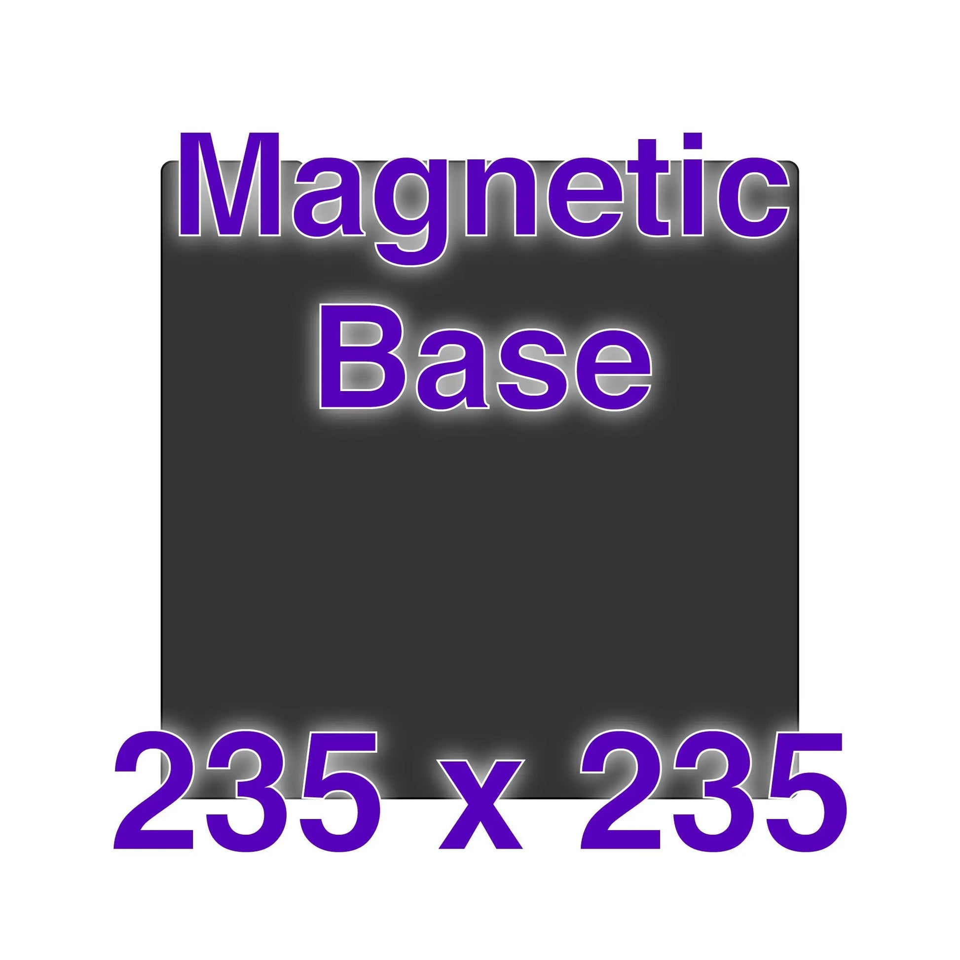 Magnetic Base - 235 x 235 w/ Alignment Notches   FDM Magnet   3DPrintiverse.com