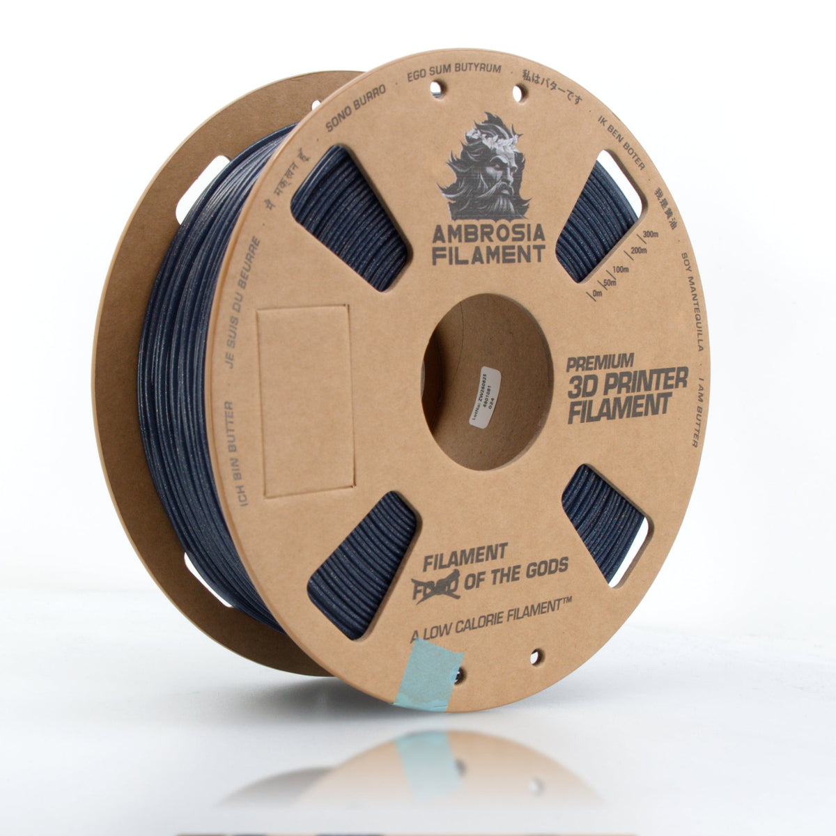 AMBROSIA Galactic (Sparkle) PLA Filament of the Gods - 1KG Bambu AMS Friendly Cardboard Spools Premium 3D Printing Filament   Filament   3DPrintiverse.com